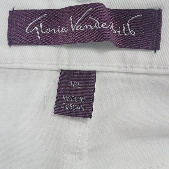 Glory Vanderbilt Amanda classic rise white original slimming jeans Sz 18L NWT - Picture 10 of 12